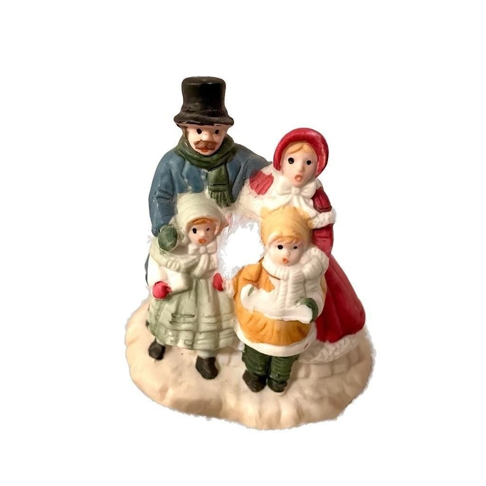 Vtg Christmas Village Figurine Lot – Carolers, Horse Sleigh, Boy w/ Dog 1988 - Picture 2 of 10
